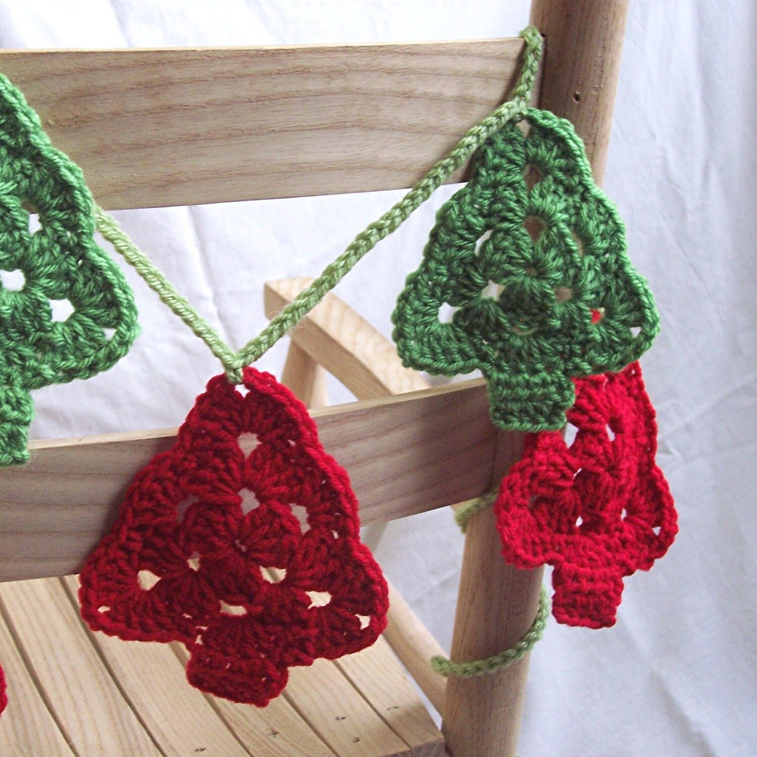 christmas trees crochet garland granny tree style bunting christmas trees crochet garland granny tree style bunting