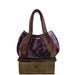 purse & bag : Large Hobo ( purple lavender eggplant velvet polka dot plush) "PURPLE HOOTER" handmade by jennjohn handbags