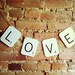 SCRABBLE LOVE Wedding Banner - Engagement, Photo Props, Sign, Garland