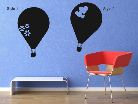 Chalkboard Vinyl Hot Air Balloons Wall Decal 2 Styles Chalk board wall decals