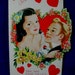 Vintage 1950s Set of 4 Lovers Bridge Tallies Gone With The Wind Appeal