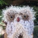 Hand crocheted Owl Teapot Cozy - Brown White beige - Medium size pot