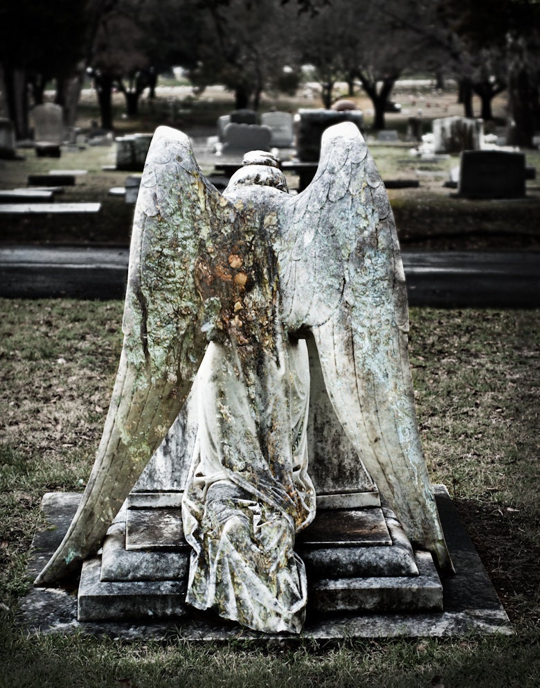 Fine Art Photography Weeping Angel Cemetery by Squintphotography
