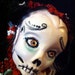 Santa Muerte 'Black Friday' SugAr SkuLL...OOAK handmade zombie Saint...Calavera reliquary art doll with heARt