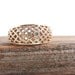 Vintage Lattice Lace Ring - Gold Tone Size 7 Avon Rhinestone 1970s Costume Jewelry / Basketweave