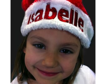 Personalized Santa Hat Premium - All Sizes Christmas Custom Embroidered for the Holiday