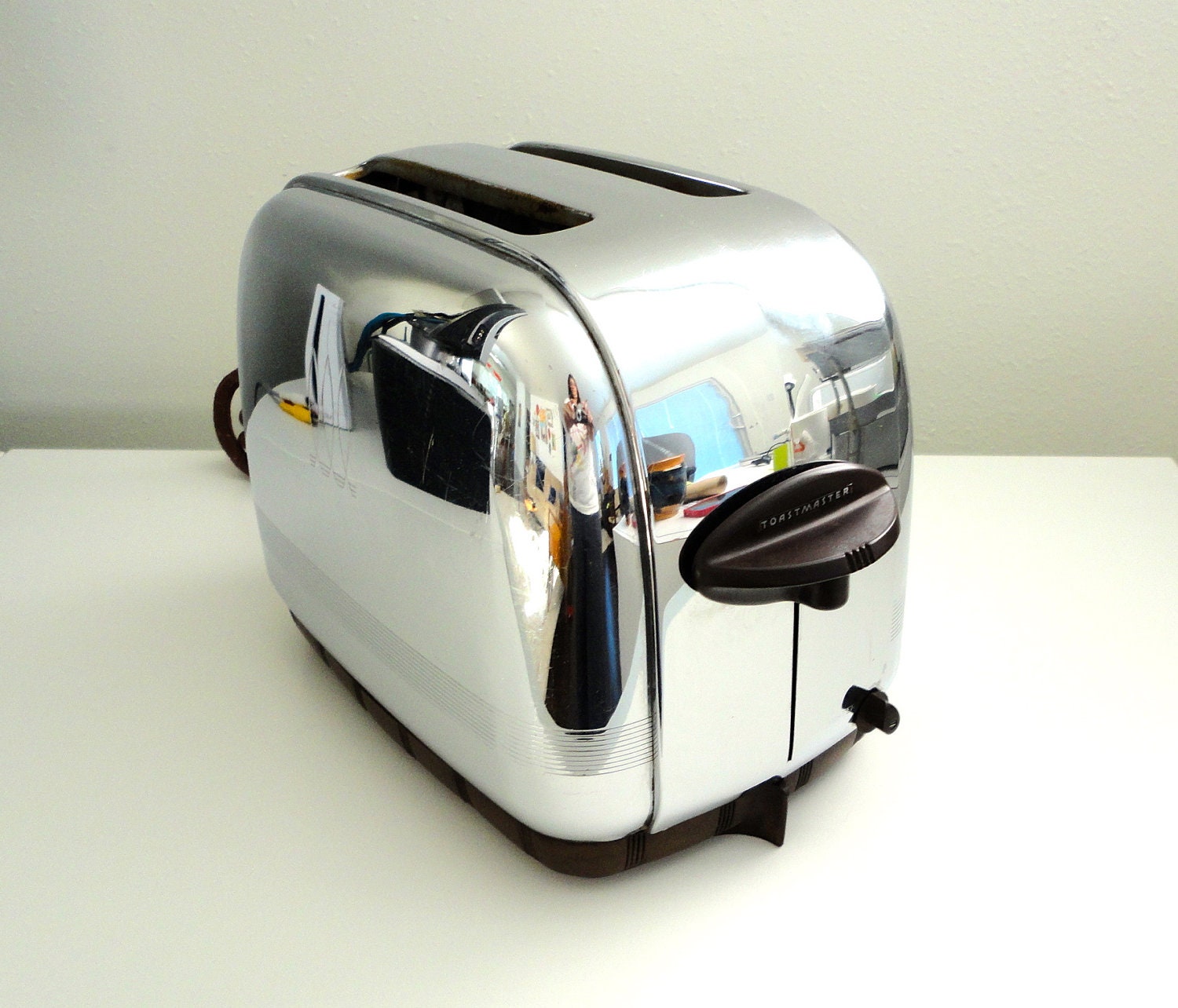 Vintage Toaster 1950s Sunbeam Art Deco Style Chrome 1B9