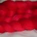 Red Merino Handpainted Roving Spinning Felting Knitting Yarn 4 oz
