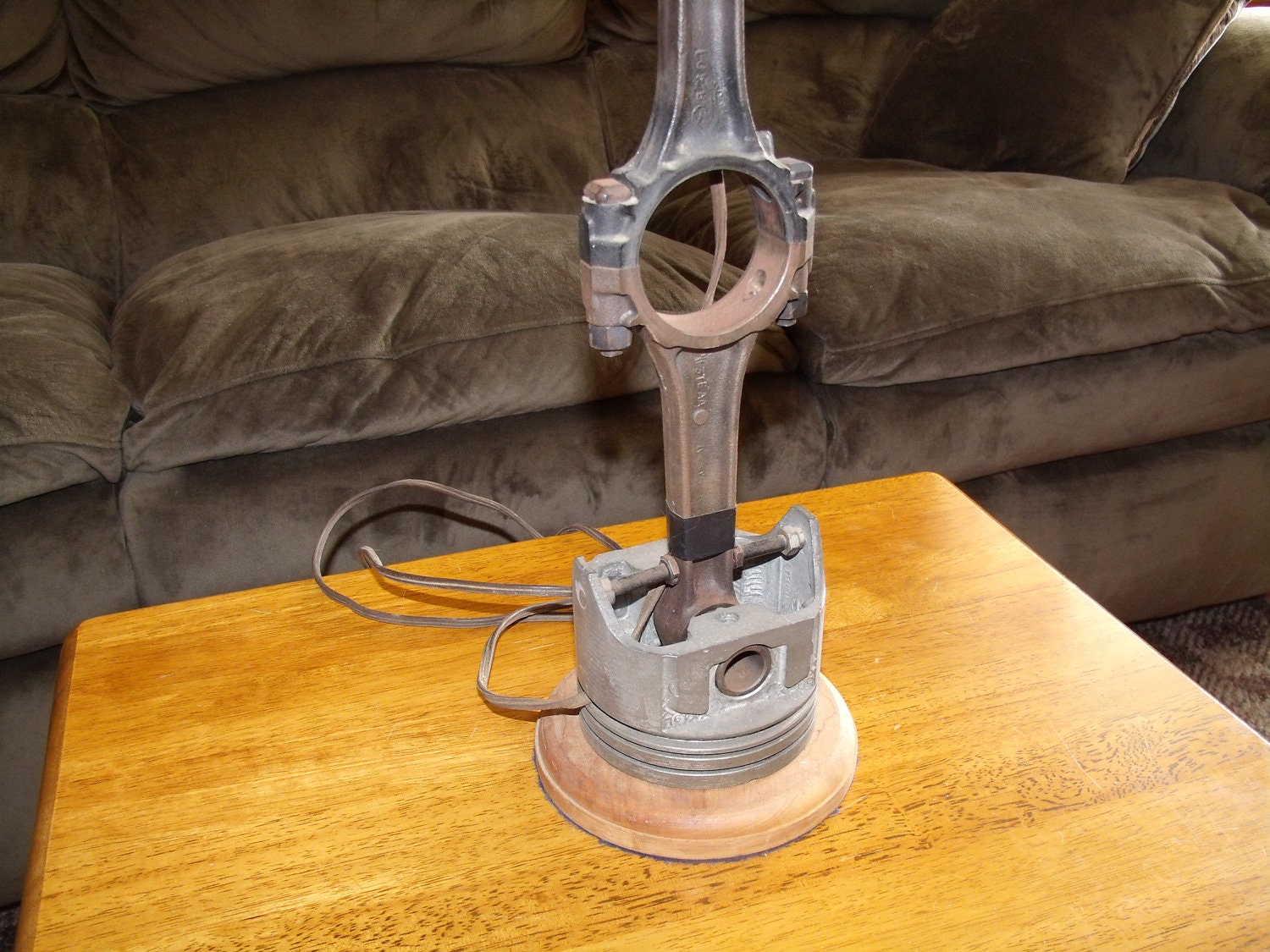 Vintage Piston Lamp by woodshed on Etsy