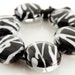Zebra - Lampwork Beads - Handmade Lampwork Glass 18mm Lentils - Animal Print - SRA (Set of 6 Beads)