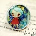 Little Blue Elephant - Original Handmade Big Silver Adjustable Ring Jewelry by Danita