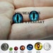 Taxidermy Glass Eyes - 10mm - Blue Dragon Eye Cabochons for Steampunk Jewelry and Pendant Making