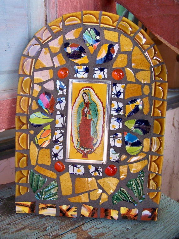 Mosaic Tile Retablo Virgin De Guadalupe