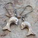 Sweet FISH earrings, sterling silver, Karen Hill Tribe