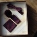 1950s Hollyvogue Harmony Set Maroon Bow Tie Boutonnière Pocket Handkerchief Set 2012338