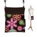 Sling Bag Shoulder Purse Cross Body Bag Small Travel Purse Zipper Fits Kindle 2 - Carnival Pink Brown - In Stock
