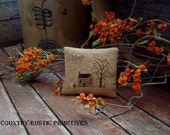 Primitive Autumn Cabin 1809 Pillow Tuck Cross Stitch E Pattern PDF
