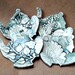 FOUR Damask Teapot Tea bag Holders