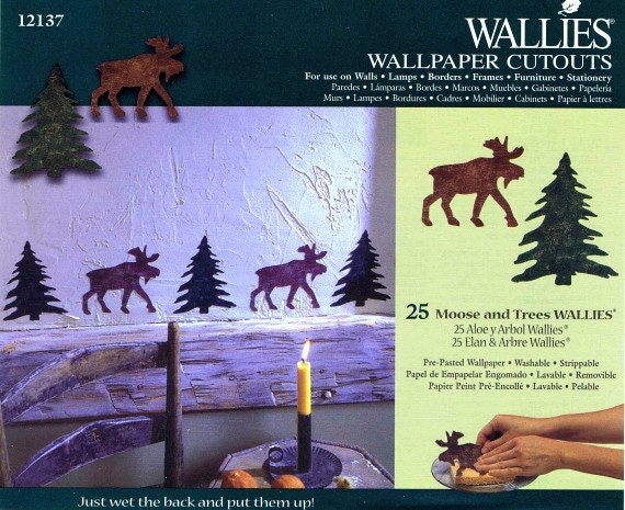Wallies Wallpaper Cutouts 25 Moose and Trees Wallies Great for