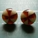 root beer float earrings - vintage plastic