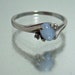 10k White Gold Linde Star Sapphire & Diamond Ring Vintage