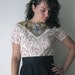 SALE cat print top organic cotton floral short sleeve shirt Supayana
