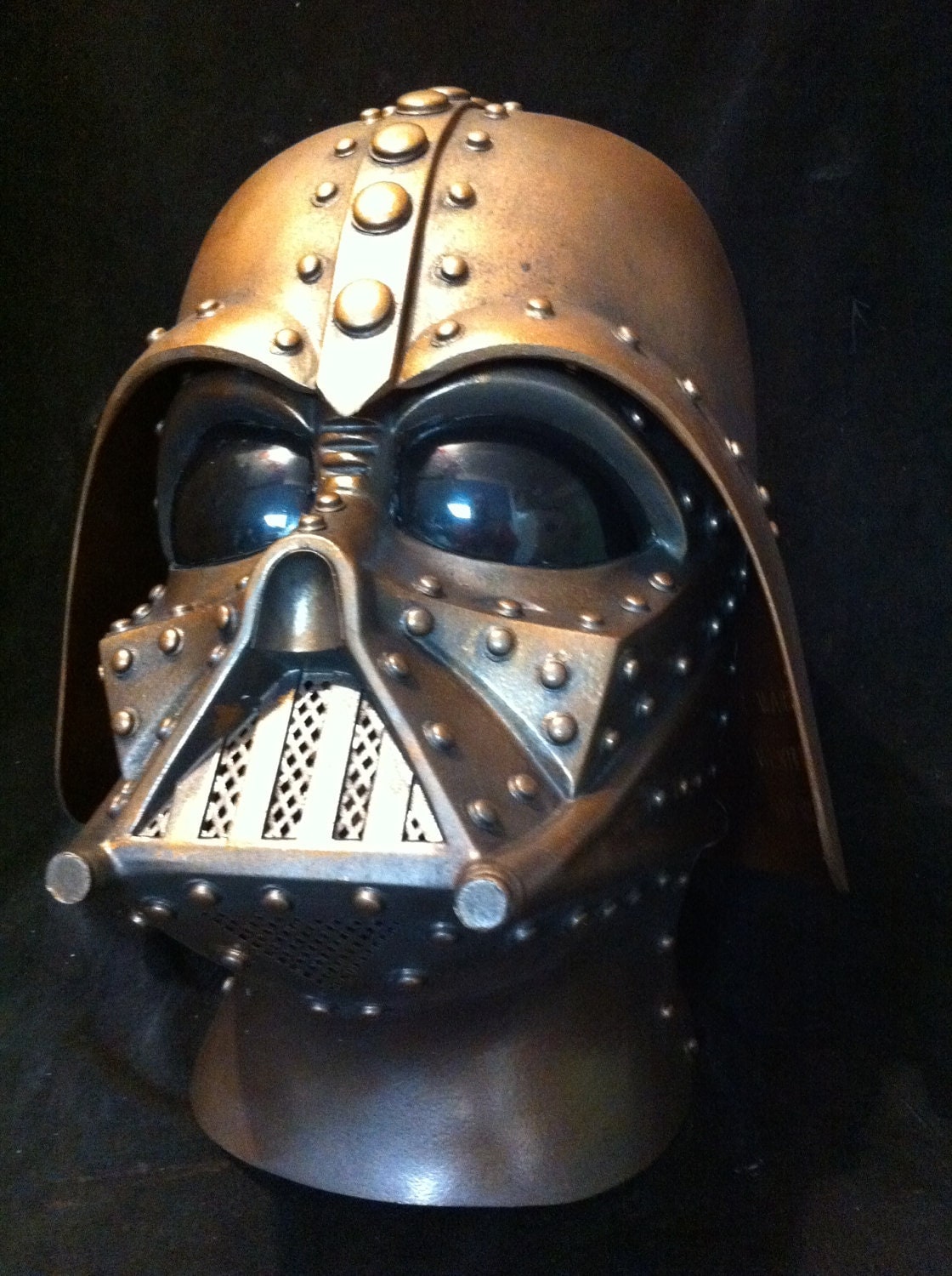 Steampunk DARTH VADER Helmet Copper Bronze Bashed Star wars