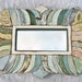 Reclaimed Wood Framed Mirror Mosaic Art Blue Green Yellow OOAK