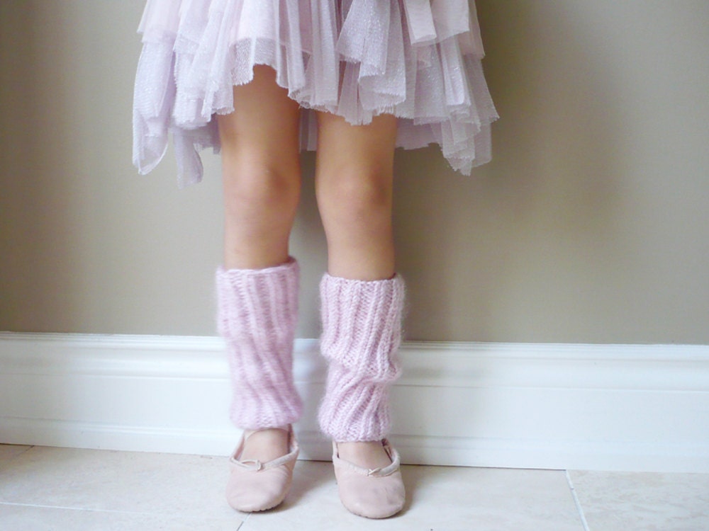 Fuzzy Pink Leg Warmers Girls Ballet