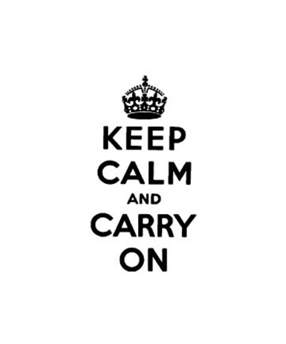 Keep Calm and Carry on Rubber Stamp