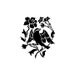 CLEARANCE Song Bird with flowers Rubber Stamp silhouette