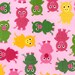 NEW Ann Kelle Urban Zoologie, Pigs in Bright Fabric - By the Yard