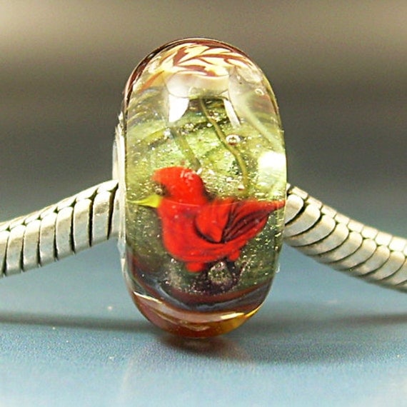 red cardinal pandora charm