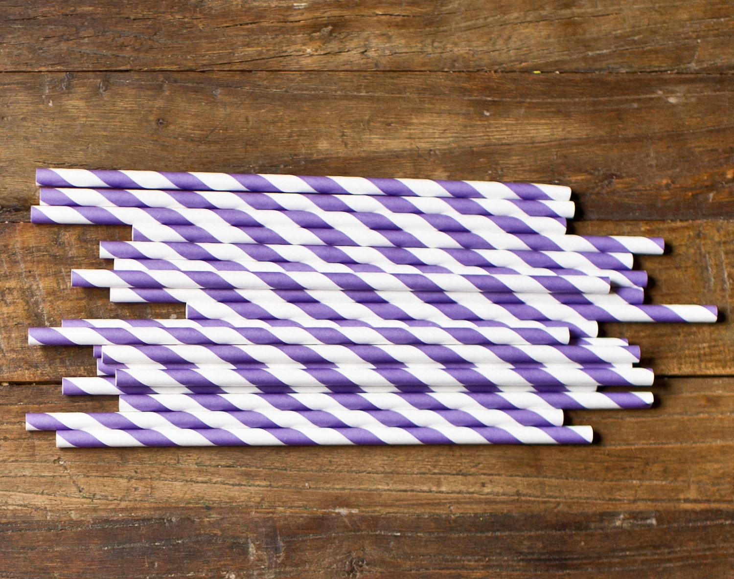 50 striped paper straws purple and white with FREE striped