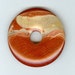 CIJ SALE - 40mm Breciated Jasper PI Donut Pendant Bead