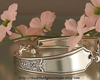 Silver Spoon Bracelet ANCESTRAL Jewelry Vintage, Silverware, Gift, Anniversary, Wedding, Birthday