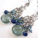 Moss Aquamarine and Kyanite Earrings