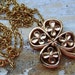 FREE SHIPPING Vintage Necklace with Iridescent Square Accents