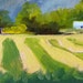 Landscape Oil Painting, Miniature, 4x6, Madras, Oregon, Field, Countryside, Farm, Green, Yellow, Small, Canvas