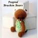 SALE 20% OFF - Use coupon code "BB001" Peapod, miniature crochet bear by Bracken Bears