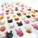 Cute Puffy Japanese Stickers - Animal Face Series - Bunny Friends (1206)