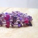 Boho Wrap Bracelet, Purple Beaded Bracelet, Crochet Fiber Jewelry, Bohemian Style Jewellery