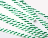 50 Green and White stripe twist ties, gift wrap, packaging Il_170x135