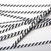 50 Black stripe twist ties, gift wrap, packaging