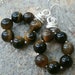 Tigereye earings, Tigers Eye Gemstone with Sterling Silver Earwires - Tigerseye Jewelry