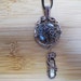Dreamcatcher Pendant Labradorite Coin Amethyst Smokey Quartz Kunzite Dangle Wrapped on Hammered Oxidized Copper Wire