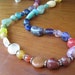 Rainbow Necklace - Bright - Silver - Semi Precious Gemstone - Colorful - Turquoise - Purple - Red - Yellow - Hippy - Boho - Chimera