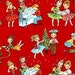 Christmas Cheer Holiday Play Red Retro by Michael Miller Fabrics Christmas, 13 inches