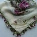 White/Pink color scarf with pink oyas