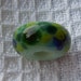 SALE Handmade Focal Big Hole Bead, Green Spring